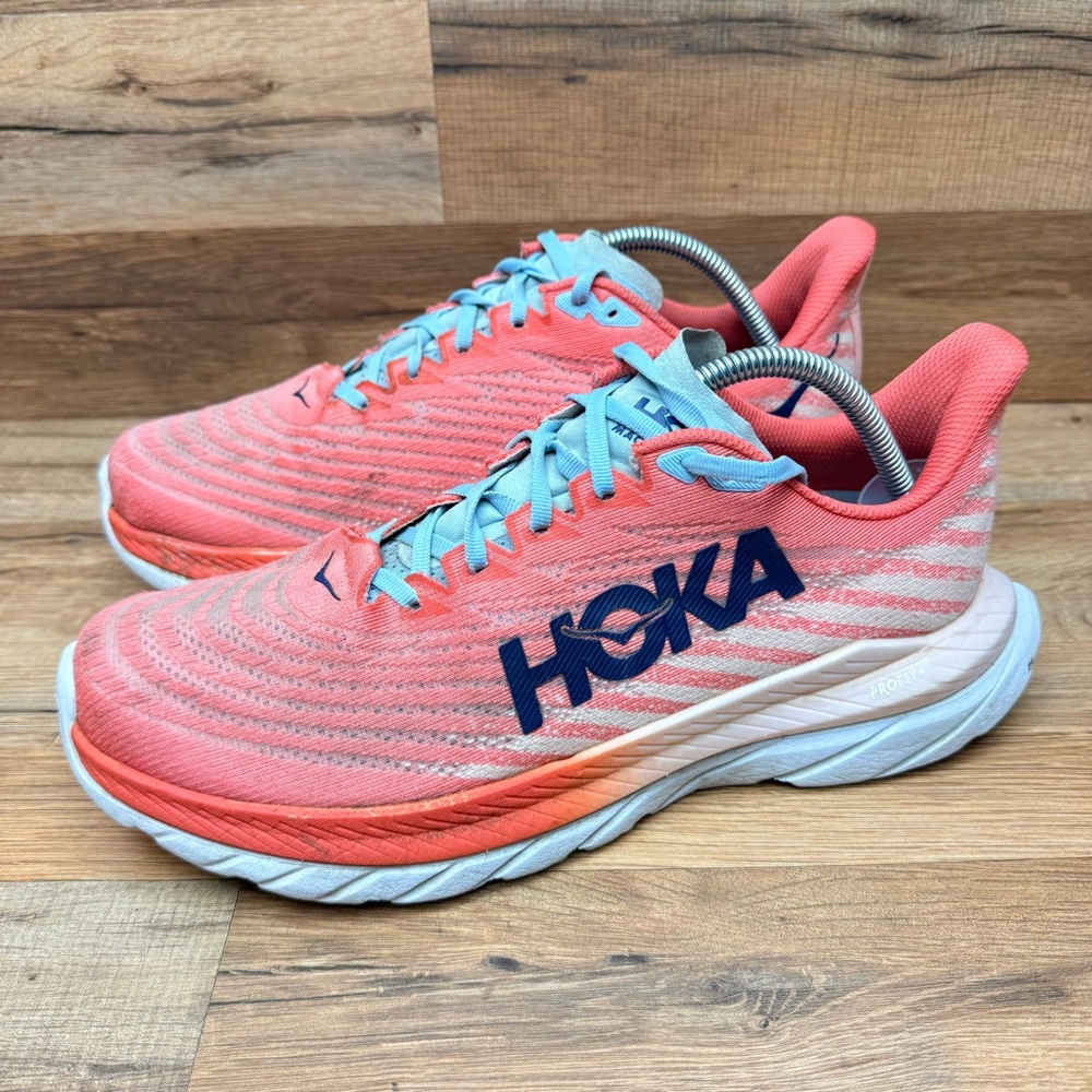 Hoka One One Mach 5 Women's Size 9B  Running Shoes Peach Parfait - Picture 2 of 9